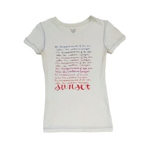 American Eagle Outfitters Graphic Script Gradient Fitted Tee Tshirt Sunset M